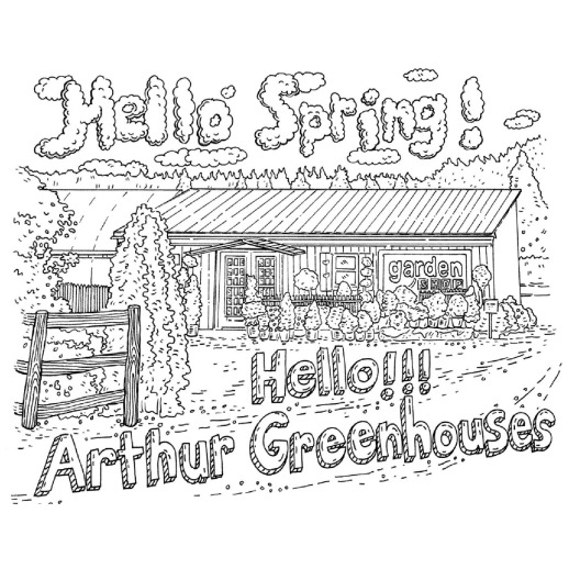arthur greenhouses coloring page